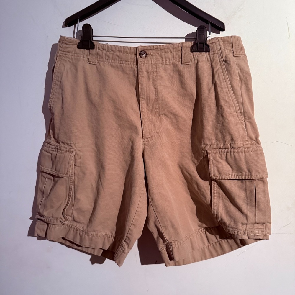 346 Brooks Brothers Mens Size 34 Cargo Khaki Shorts Cotton Inseam 10"